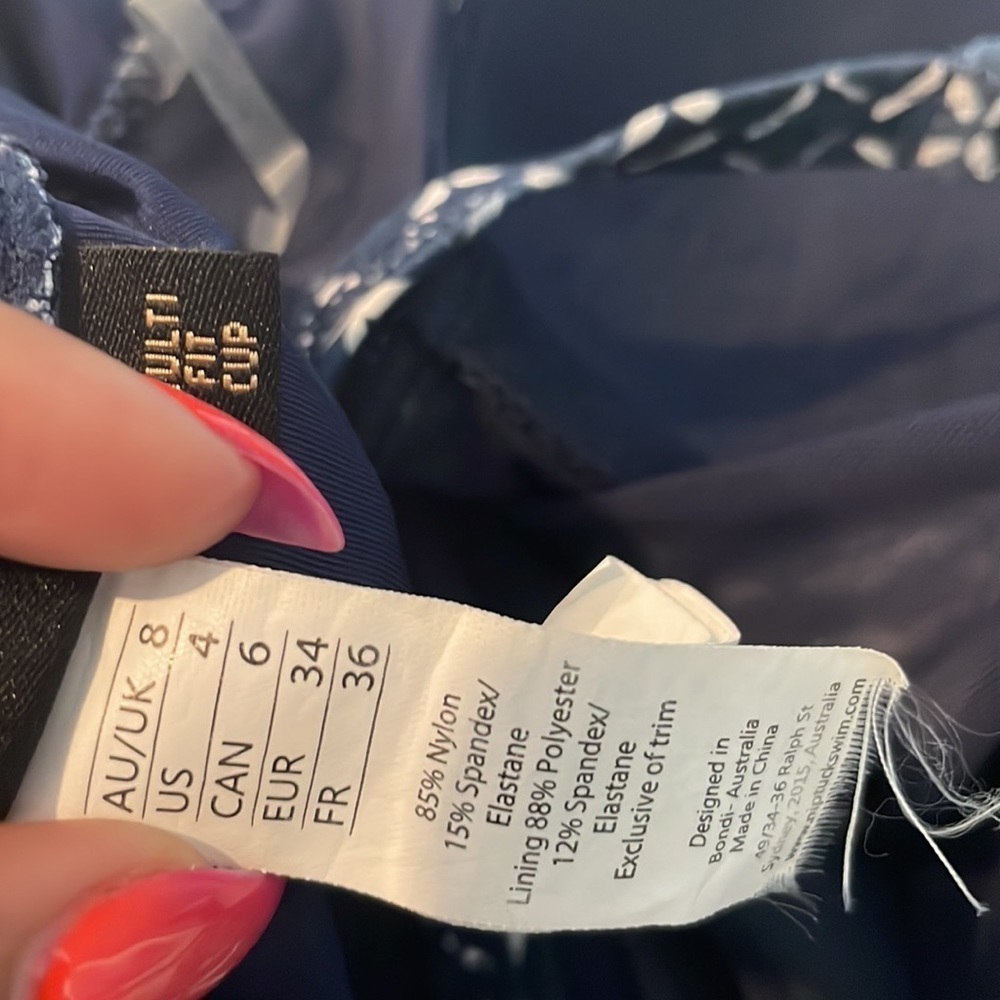 Niptuck Blue and White one piece swimsuit - Picture 6 of 6